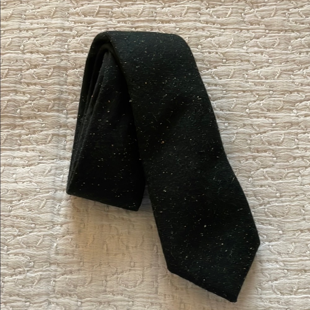 Green Wool Blend Necktie